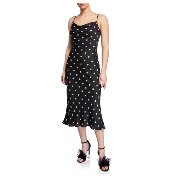 NWT Shona Joy Dot Slip Midi Dress - Picture 2 of 2